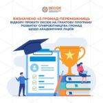 П’ять громад Житомирщини перемогли у відборі проєкту DECIDE та отримають по 1 мільйону гривень на ліцеї